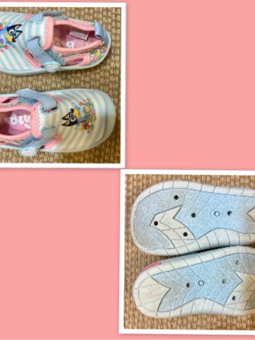 Bluey Toddler Girls Water Shoes Featuring Bluey ~ Size 5/6